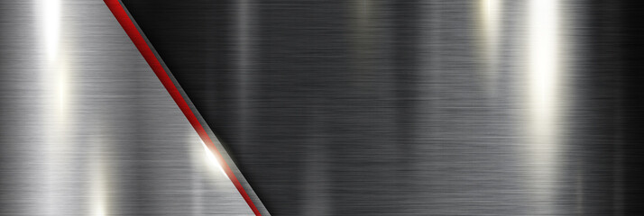 metal banner background illustration