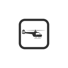 Sticker - Helicopter icon isolated on transparent background