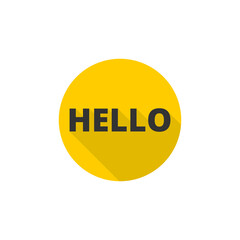 Poster - Hello icon isolated on transparent background