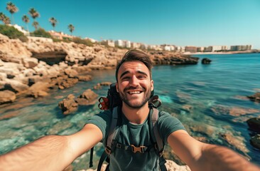 Poster - man on the beach