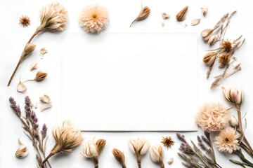 Poster - frame made of dired flowers