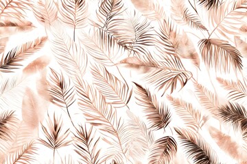 Wall Mural - feathers seamless background