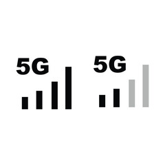 Poster - 5G signal icon. Flat illustration of 5G signal vector icon for web design. resources graphic element design. Vector illustration with application and technology UI themes