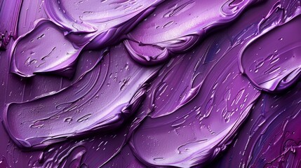 Wall Mural - This seamless texture photo shows purple paint brush strokes up close.