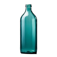 Wall Mural - A teal colored glass bottle,isolated on transparent background, cutout(png) - Generative AI