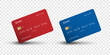 Realistic Detailed 3d style different credit debit cards mockups