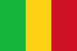 Close-up of green, yellow and red tricolor national flag of African country of Mali. Illustration made February 18th, 2024, Zurich, Switzerland.