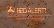 Image of red alert text over dna strands
