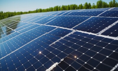 Wall Mural - solar energy panels in solar power plant, photovoltaic cells