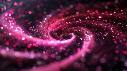 Wall Mural - Abstract magical spiral background in glittering red and purple.