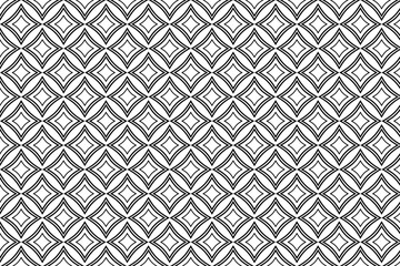 Seamless geometric ornament based on traditional islamic art. Black and white.