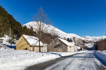 Wall Mural - Winter Landscape in the Mountains