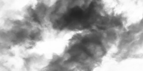 Canvas Print - Modern Dark and Dramatic Storm Clouds Area Background. Storm background with gray clouds. Isolated white fog on the black background, smoky effect for photos and artworks. Overlay for photos.