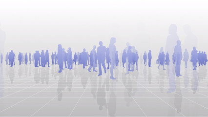 Wall Mural - city business person office silhouette concept cg background
