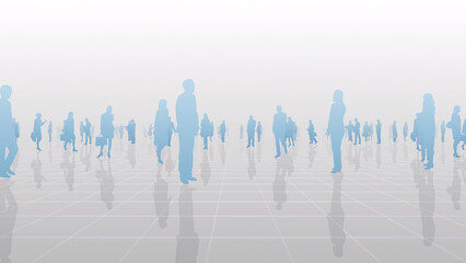 Wall Mural - city business person office silhouette concept cg background