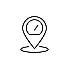 Poster - Speedometer outline icons, minimalist vector illustration ,simple transparent graphic element .Isolated on white background