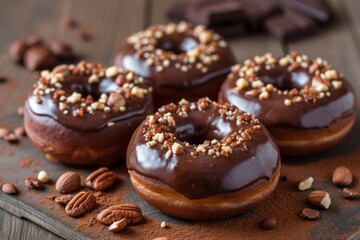 Wall Mural - Close-up of donuts