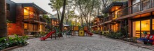 A Cozy Playground In A Quiet Countryside Complex Where You Can Have Fun Among Lush Greenery.
