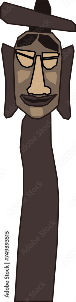 한국 전통 건축양식 장승 벡터 일러스트 이미지 Stock Vector | Adobe Stock