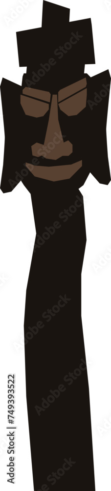 Vector de Stock 한국 전통 건축양식 장승 벡터 일러스트 이미지 | Adobe Stock
