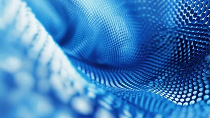 Aufkleber - Detailed close up view of blue fabric. Perfect for textile backgrounds.