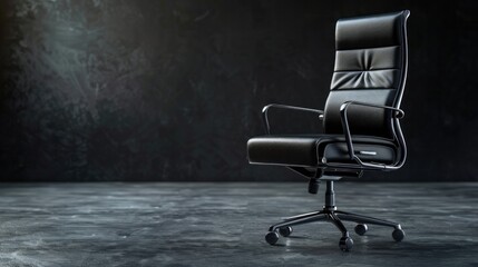 Wall Mural - Office chair with vacant place . Black comfortable