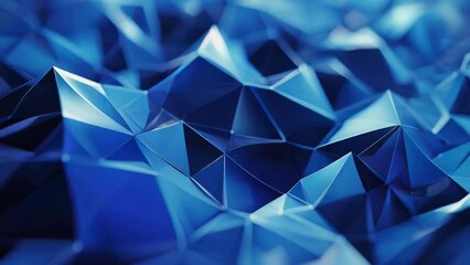 Poster - Detailed view of a cluster of blue cubes. Suitable for abstract backgrounds.