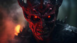 portrait of the devil, close up shot of satan