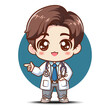 cute cartoon doctor vector  