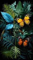 Canvas Print - butterfly on the flower