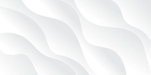 Abstract white and light gray wave modern soft luxury texture with smooth and clean vector subtle background for presentation, cover, banner, website template. Vector illustration
