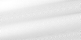 Fototapeta Przestrzenne - Abstract halftone flowing wavy gradient dots shape isolated on transparent background. Technology abstract lines on white background. Undulate Grey Wave Swirl, frequency sound wave, twisted curve line
