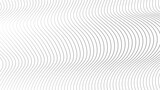 Fototapeta Przestrzenne - Abstract halftone flowing wavy gradient dots shape isolated on transparent background. Technology abstract lines on white background. Undulate Grey Wave Swirl, frequency sound wave, twisted curve line