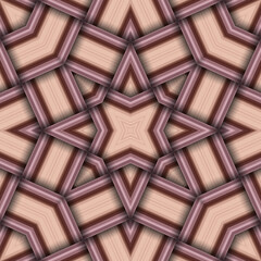 Seamless woven star pattern of stripes and lines. Square abstract pattern.