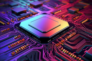 Poster - chip, artificial, computer, intelligence, concept
