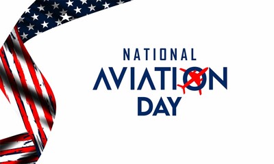 Wall Mural - national aviation day August 19 , vektor background	