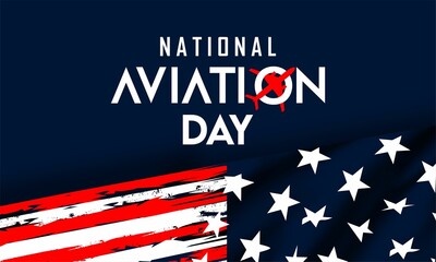 Wall Mural - national aviation day August 19 , vektor background	