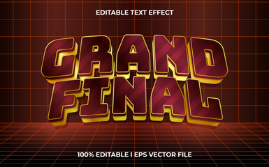 Poster - grand final logo style editable vector text effect