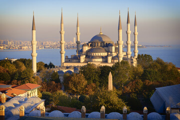 Wall Mural - View over Sultan Ahmet Mosque, Istanbul, Turkey