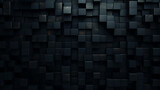 Fototapeta  - Dark squares abstract background top view, Ai generated image