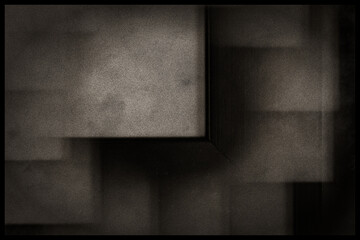 Poster - Defocused blocks abstract structural background in sepia
