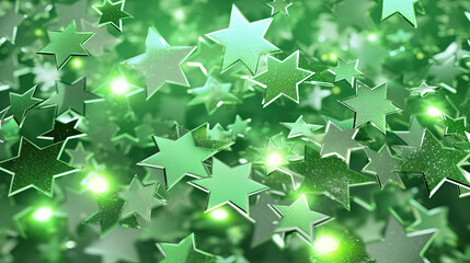 Poster - Abstract shiny background with blue glitter. Scattered confetti sparkles with light blue pastel color.