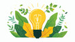 Bulb light idea ecology vector illustration design i