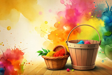 Festival of colors Holi background 