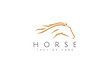 Horse Head Logo Mane Elegance Brand  Farm Sport Race Equines Sign Symbol