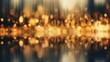 © Eyepain - Golden lights of a blurred night city, abstract life background, city bokeh