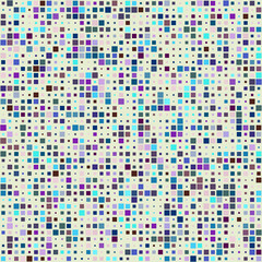 Poster - Pattern design. Squares in multiple colors. Elegant purple, blue, green, beige tones. Brilliant vector illustration.