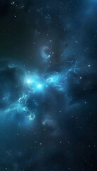 Wall Mural - Blue Galaxy Space