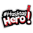 Trendy hashtag hero icon with a sharp contrast between black and red.