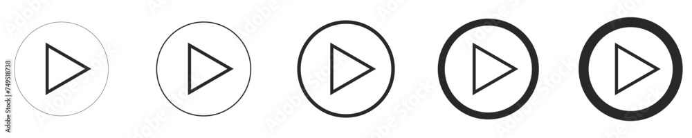 video play button icon black line vector illustration Stock Vector ...